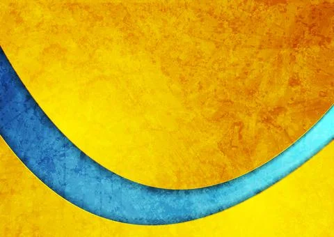 Blue and orange elegant waves abstract grunge background Stock Illustration