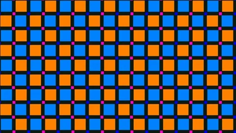 Blue and orange flat mosaic pattern 4K resolution Stock Footage 342080792