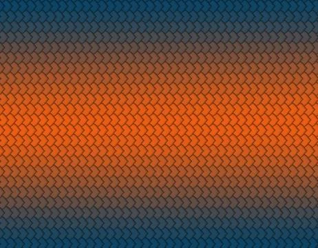 Blue and orange gradient snake skin horizontal pattern, short sharp scale 스톡 일러스트