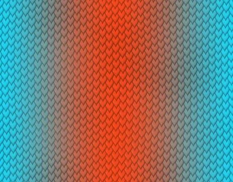 Blue and orange gradient snake skin pattern, short sharp scale 스톡 일러스트