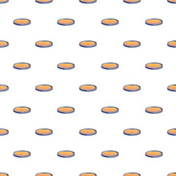 Blue and orange inflatable pool floating pattern 스톡 일러스트