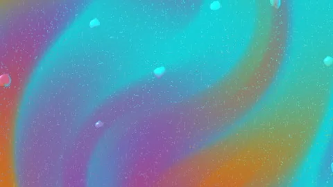 Blue and orange iridescent gradient with scattered white bubbles. Stock Footage 310047687