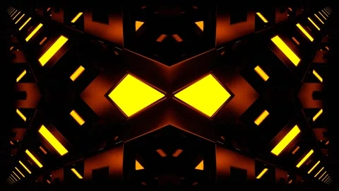 Blue and Orange Mirrored Octagon Kaleidoscope Background VJ Loop in 4K Stock Footage 339698848