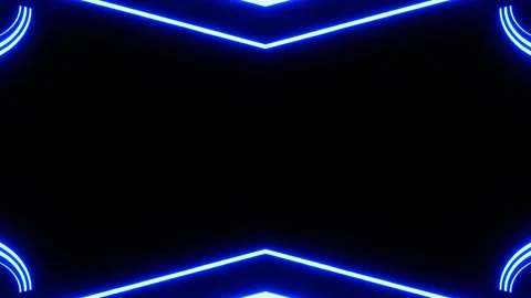Blue and Orange Neon Frame Background VJ Loop in 4K Stock Footage 337056094