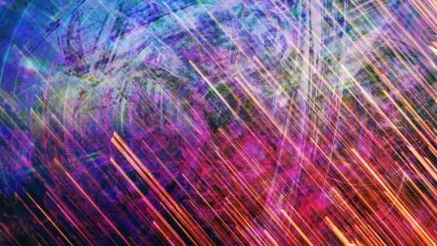 Blue and Orange Rotating Light Streaks on Dark Surface 스톡 일러스트
