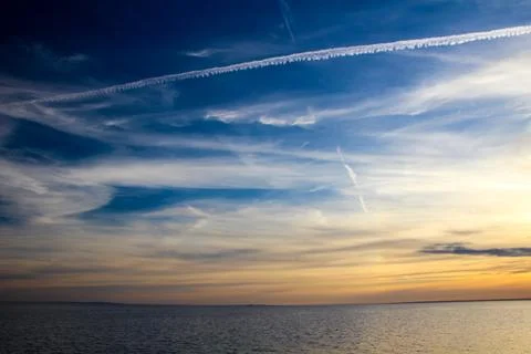 Blue and Orange Sky Stock Photos