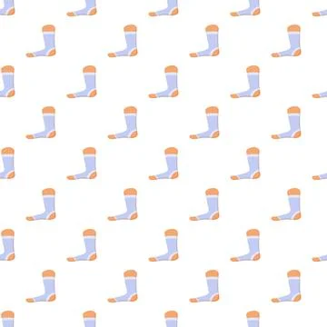 Blue and orange socks repeating pattern background Иллюстрация