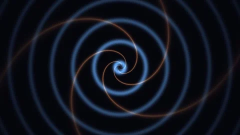 Blue and Orange Spiral Light VJ Seamless Loop Stock Footage 340645879