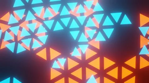 Blue And Orange Triangles Stock Illustration
