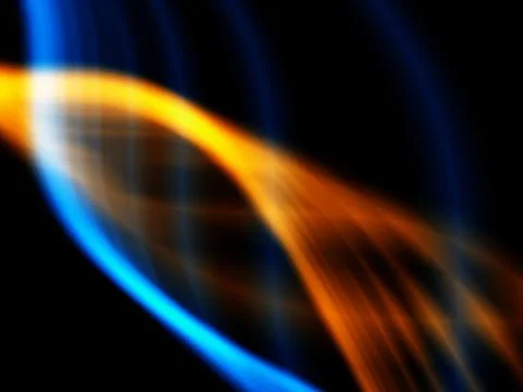 Blue and orange waves Stock Illustration
