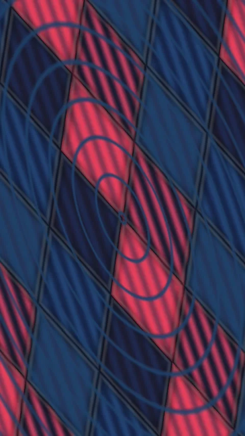 Blue and Pink Abstract Geometric Motion Background with Curved Grid Lines Видео 342912444