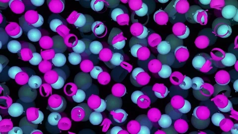 Blue and pink cells High quality 4k footage Stock Footage 252459853