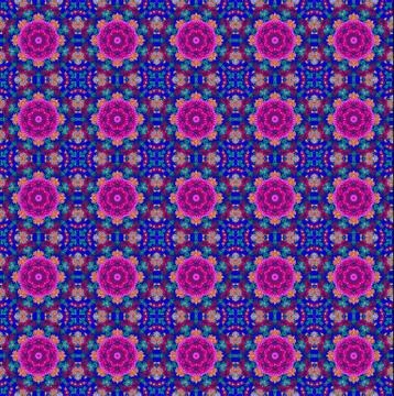 Blue and pink ethnic pattern. Stock Illustration