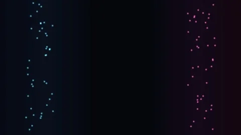 Blue and pink glowing digital network borders on black background Stock Footage 335874732