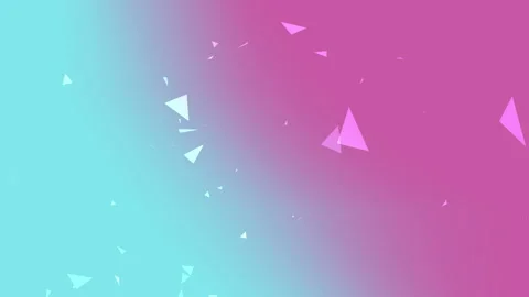 Blue and Pink Gradient Background with Abstract Flying Triangles Animation Stock Footage 311040988