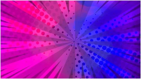 Blue and pink gradient retro comic background Stock Illustration