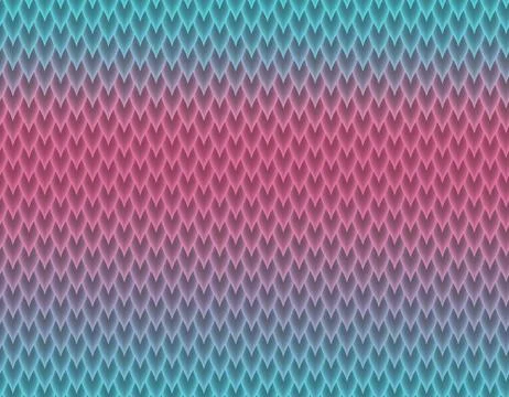 Blue and pink gradient snake skin pattern, long sharp scale 스톡 일러스트