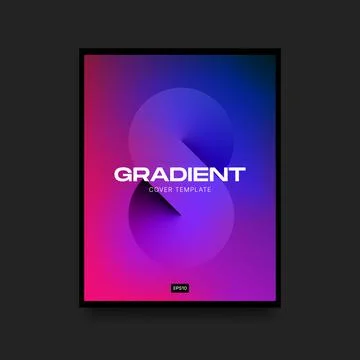 Blue and Pink Gradient Vertical Cover Template with Infinity Symbol Stock Illustration