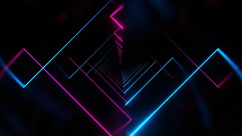 Blue and Pink Infinite Linear Motion of Neon Background VJ Loop in 4K Vídeo Stock 344098344