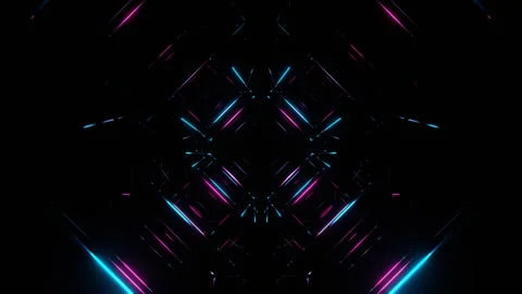 Blue and Pink Infinite Wireframe Geometric Abstraction Background VJ Loop in 库存影片 328357483