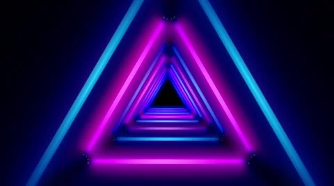 Blue and Pink Lamps Tunnel Stock Footage