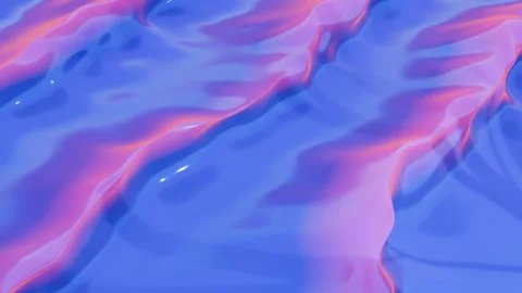 A blue and pink liquid surface with waves loop animation Stock Footage 276493619