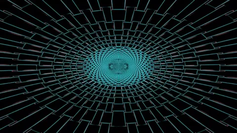 Blue and pink mesmerizing lightspeed effect 4k endless tunnel animation Stock Footage 300149780