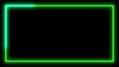 Blue and pink neon rectangle frame. Neon rectangle border. Seamless loop Stock Footage 282589757