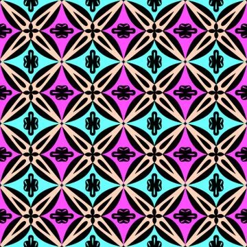 Blue and pink royal pattern. The Seamless vector background Stock Illustration