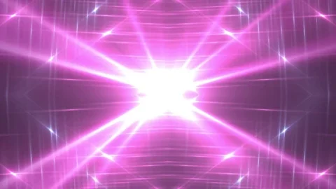Blue and pink stage lights tunnel. Stock Footage