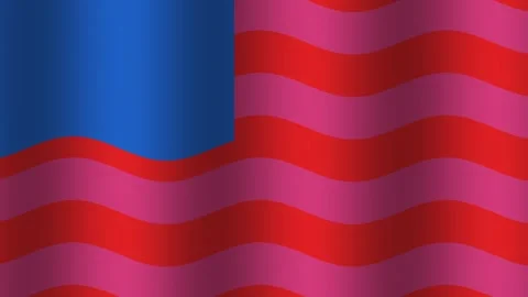 Blue and pink striped flag on a contrasting background Stock Footage 338280221