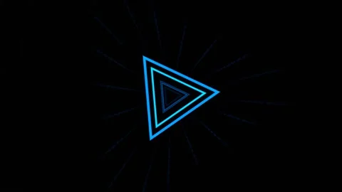 Blue and Pink Strobe Light In Triangular Futuristic Tunnel Background VJ Loo Stock Footage 308534101
