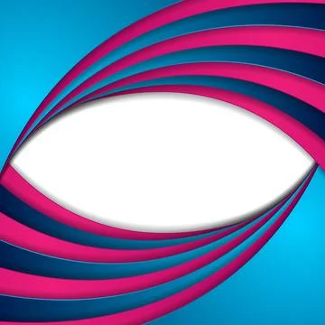 Blue and pink waves minimal abstract elegant background イラスト素材
