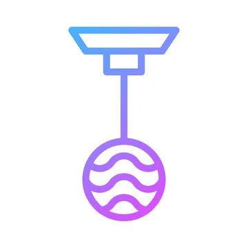 Blue and Purple Abstract Ceiling Light Design Icon Stock Illustration