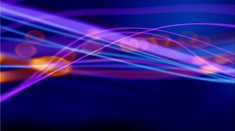 Blue and purple abstract waves flow smoothly over a dark blue background Video stock 314649043