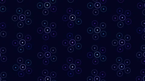 Blue and purple circle pattern on black background Stock-Footage 267053913