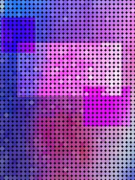 Blue and purple dot pattern with transparentcy rectangle Stock Illustration