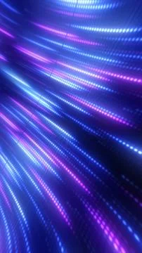 Blue and purple dotted light streams flowing diagonally, creating a futuris.. Stock-Illustration