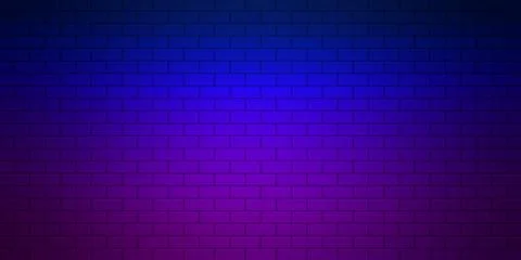 Blue and purple gradient brick wall texture background Stock Illustration