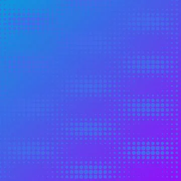 Blue and purple halftone dot pattern on vibrant gradient background for dig.. Illustration