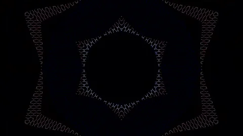 Blue and purple hexagonal patterns creating a futuristic modern impression. Vidéo 329372999