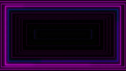 Blue and purple neon rectangular abstract futuristic hi-tech motion background. Vídeos de archivo 137809721