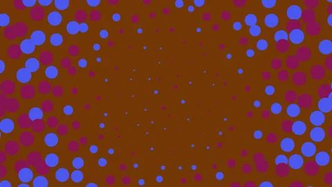 Blue and purple polka dot pattern on brown background Stock Illustration