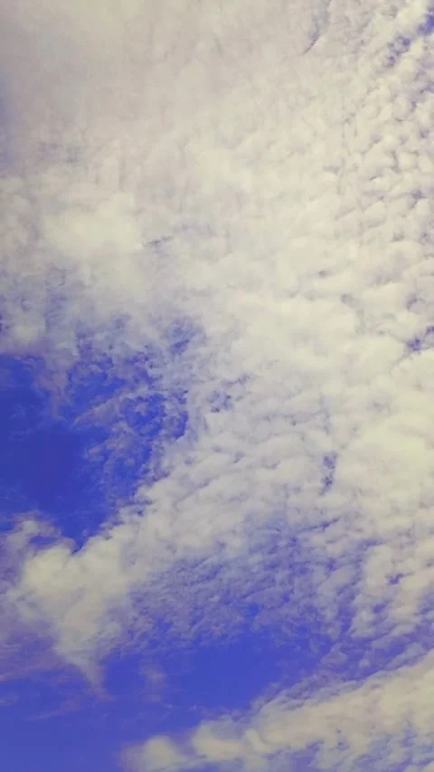 Blue and purple sky with clouds in summer video footage Stock Footage 278153755