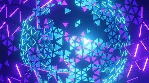 Blue and Purple Sphere Stock Illustration