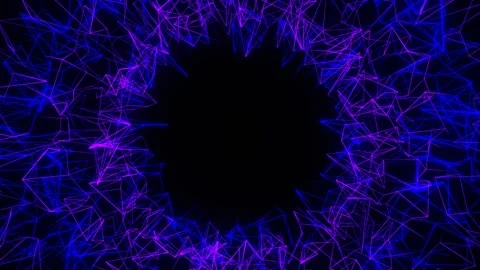 Blue and Purple Structures Moving Background VJ Loop in 4K Stock Footage 319932678