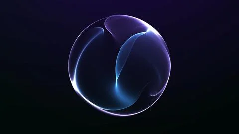 Blue and purple translucent abstract sphere on dark background, premium fut.. 스톡 일러스트
