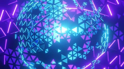 Blue and Purple Triangles Stock Illustration