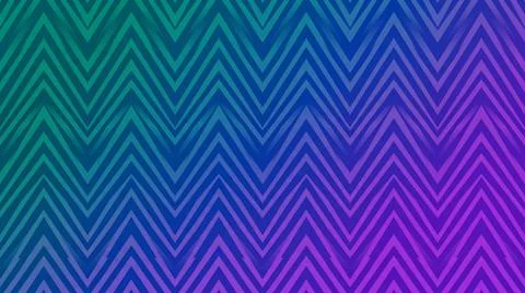 Blue and purple zigzag lines create a dark neon wallpaper. Illustrazione stock