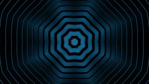 Blue and red abstract background with circular design. Kaleidoscope VJ loop Stock Footage 252351987